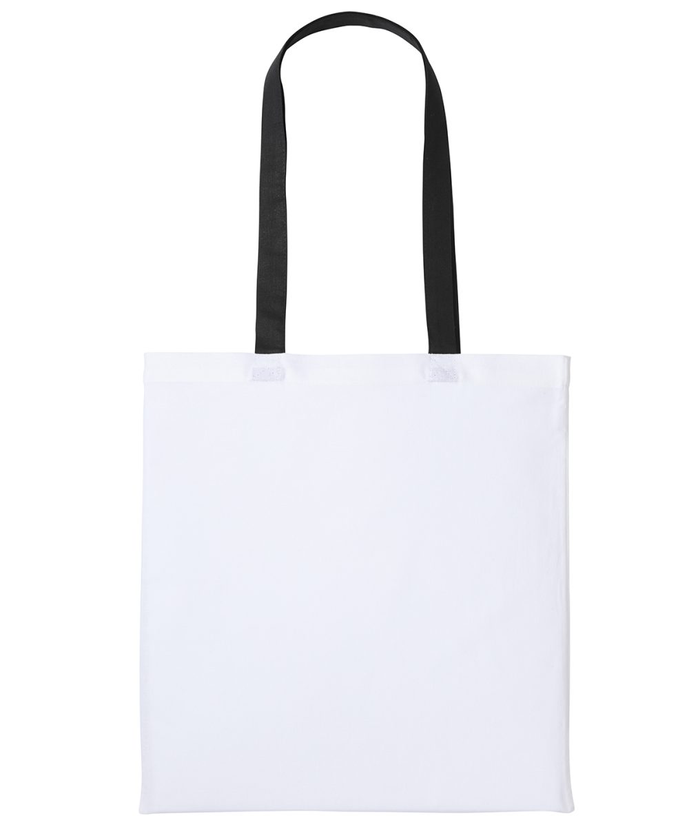 White/Black Varsity cotton shopper long handle