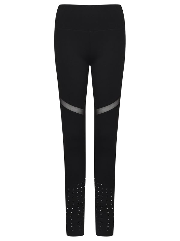 Black Women's panelled leggings