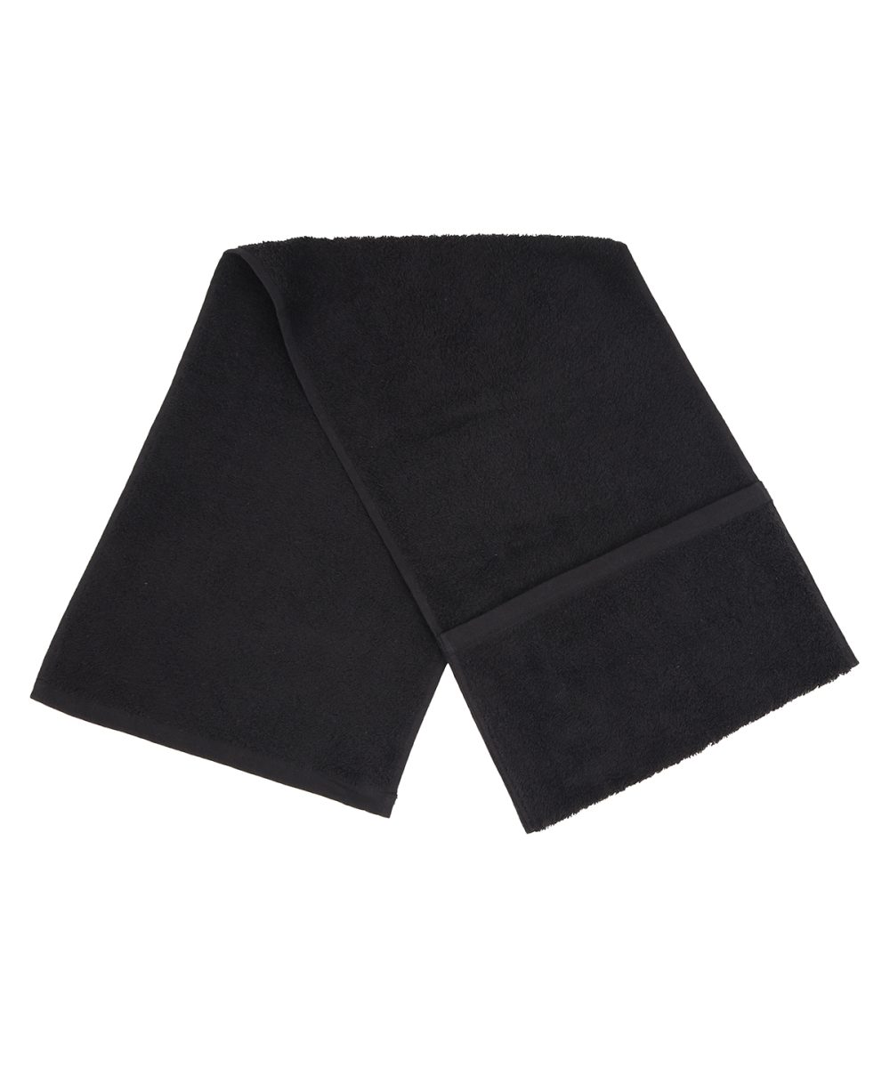 Black Luxury range pocket gym towel