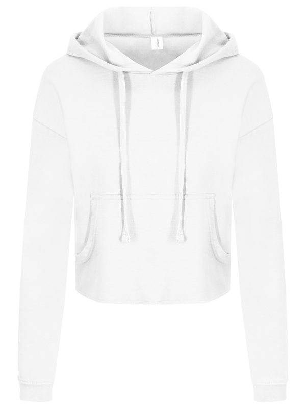 Arctic White Women's cropped hoodie