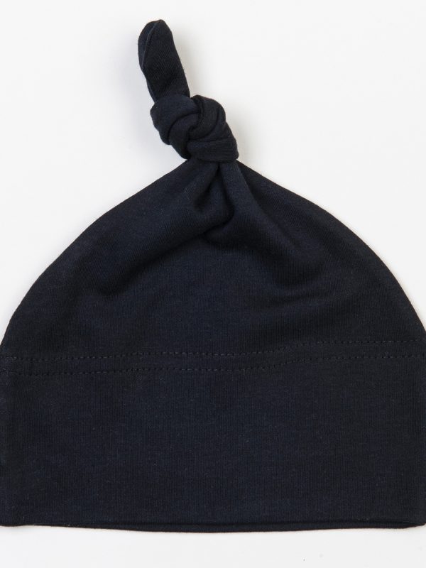 Black Baby one-knot hat