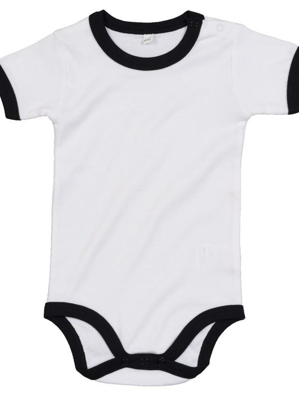 White/Black Ringer bodysuit