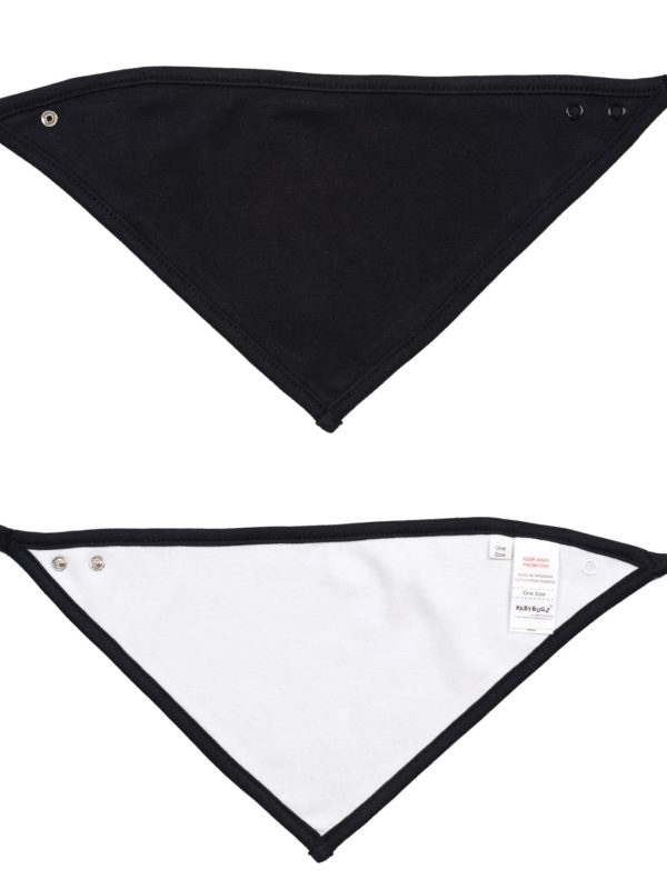 Organic White/Black Bandana bib