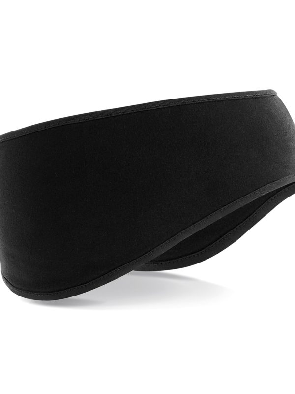 Black Softshell sports tech headband