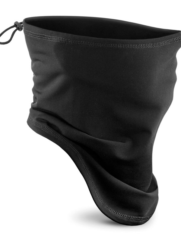 Black Softshell sports tech neck warmer