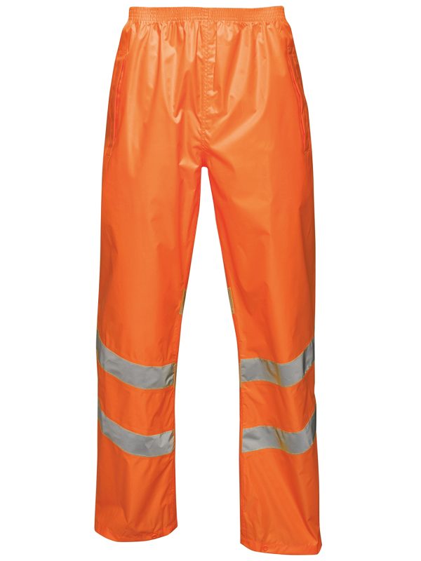 Orange Hi-vis pro pack-away trousers