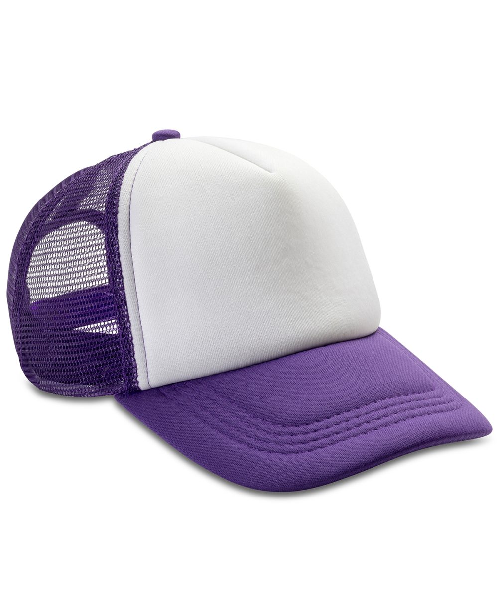 Purple/White Core Detroit ½ mesh truckers cap