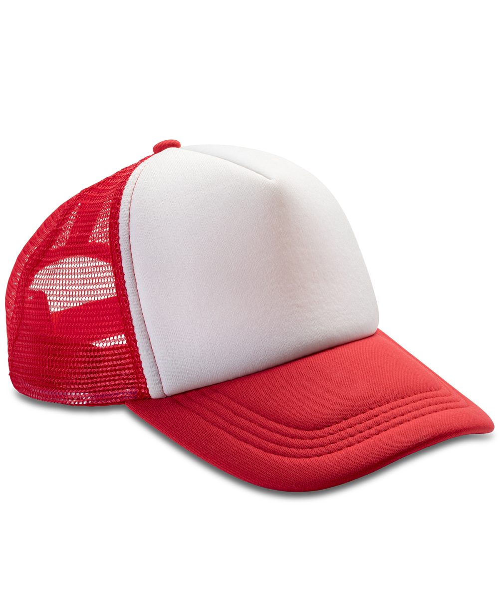 Red/White Core Detroit ½ mesh truckers cap