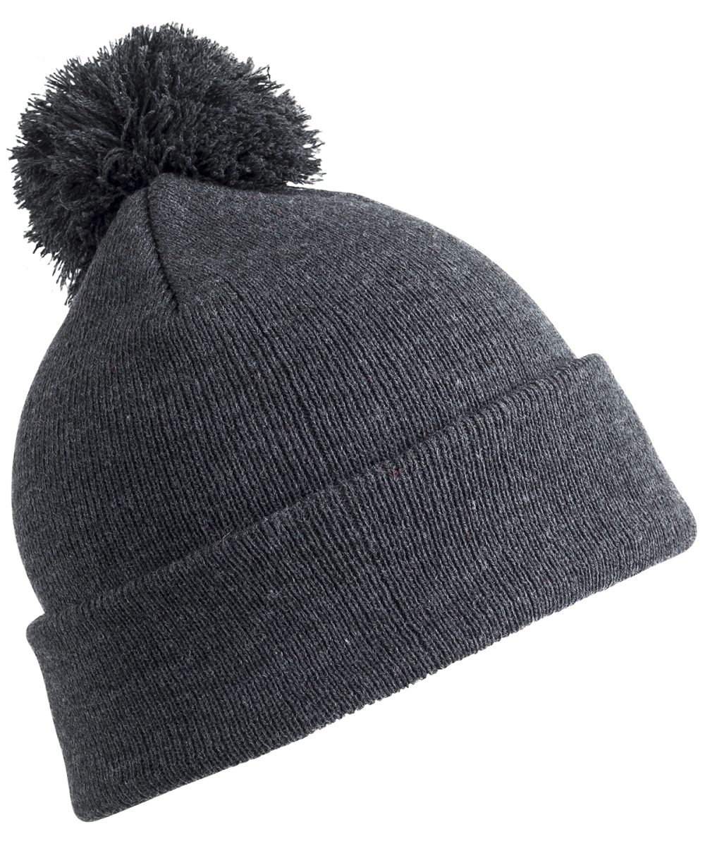 Grey Pom pom beanie