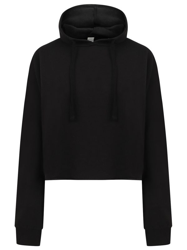 Black Women's cropped slounge hoodie