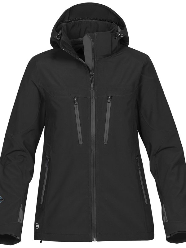 Black/Carbon Women's Patrol technical softshell jacket