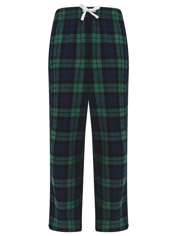 Navy/Green Check Kids tartan lounge pants