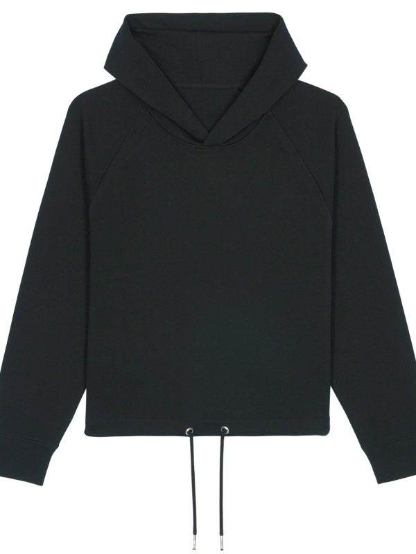 Black Women's Stella Bower cropped hoodie  (STSW132)