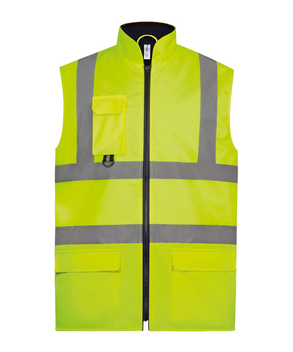 Yellow Hi-vis padded bodywarmer (HV005)