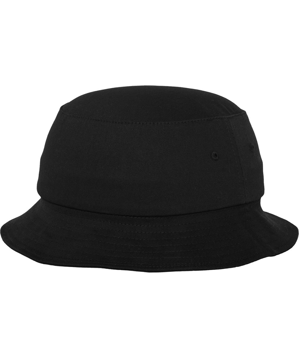 Black Flexfit cotton twill bucket hat (5003)