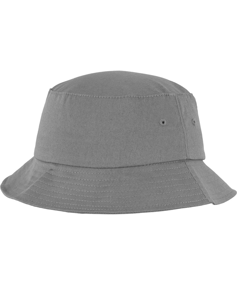 Grey Flexfit cotton twill bucket hat (5003)