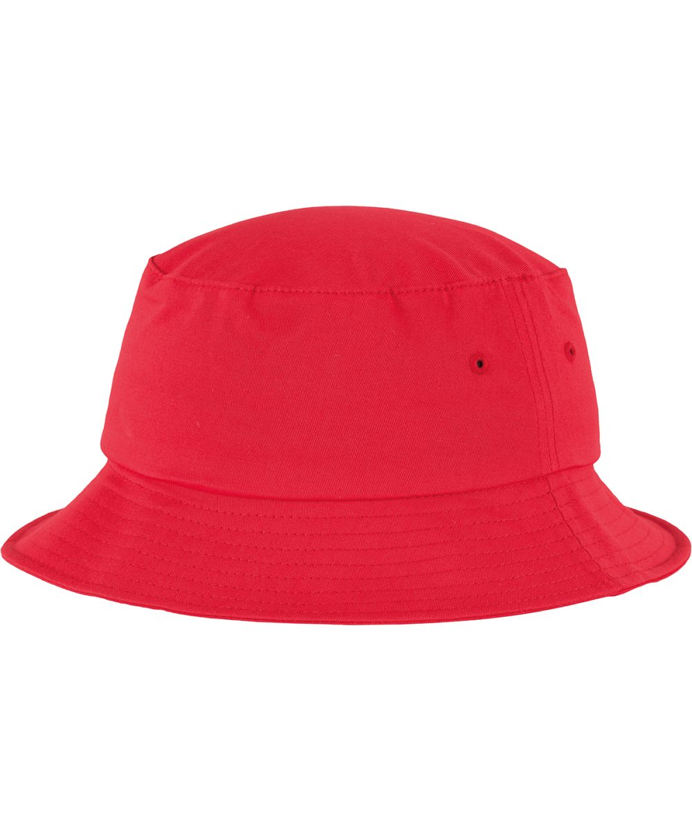 Red Flexfit cotton twill bucket hat (5003)