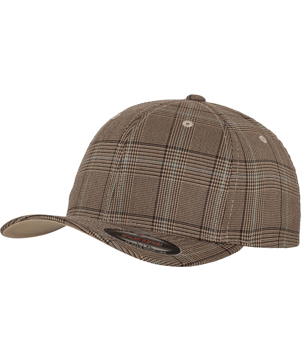 Brown/Khaki Flexfit glen check (6196)