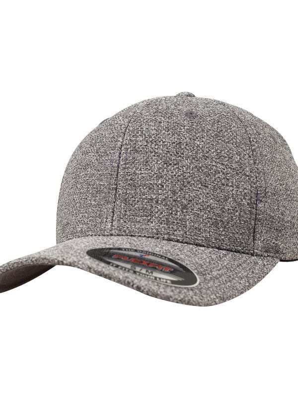 Dark Heather Grey Flexfit melange cap (6355)