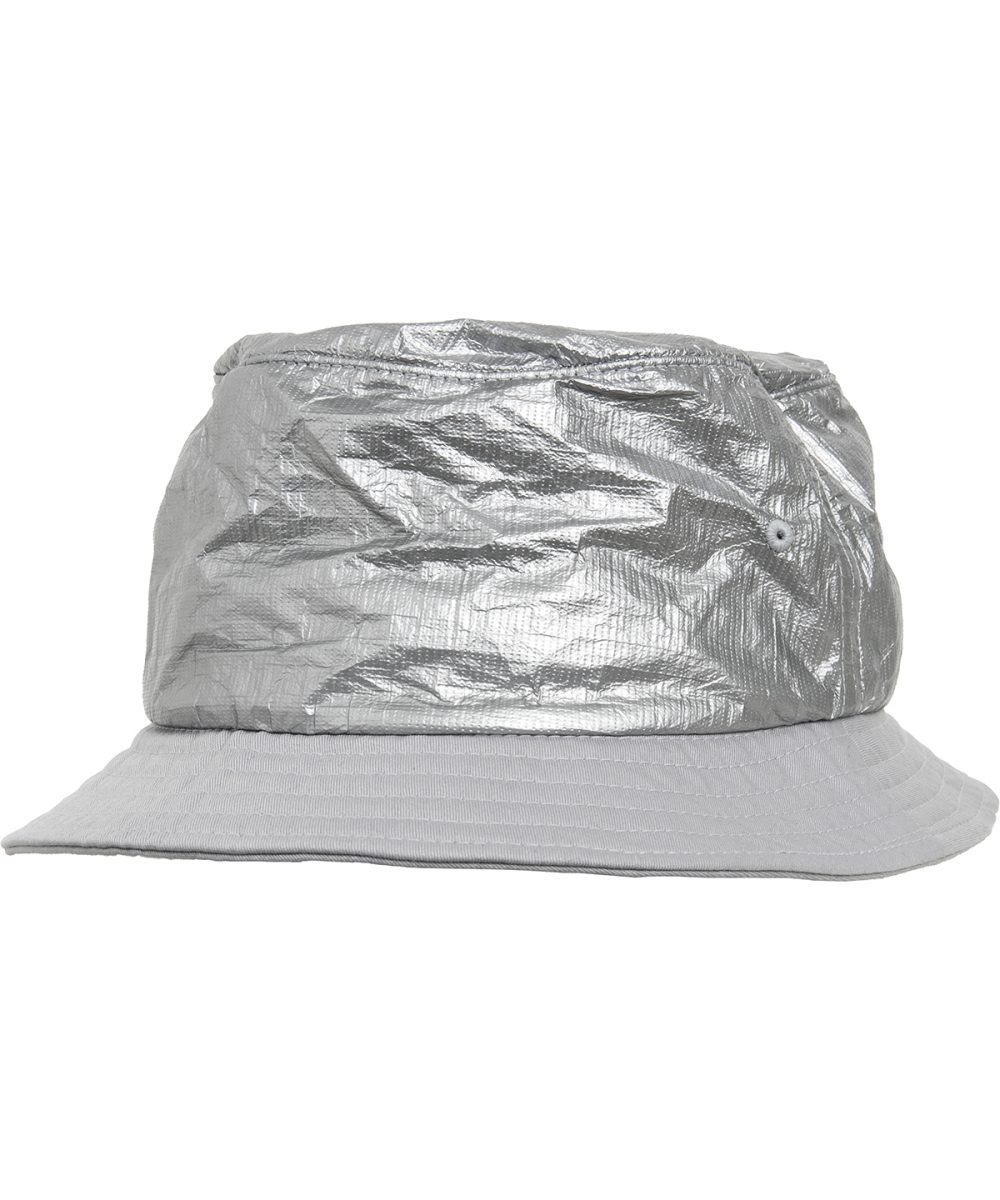 Silver Crinkled paper bucket hat (5003CP)