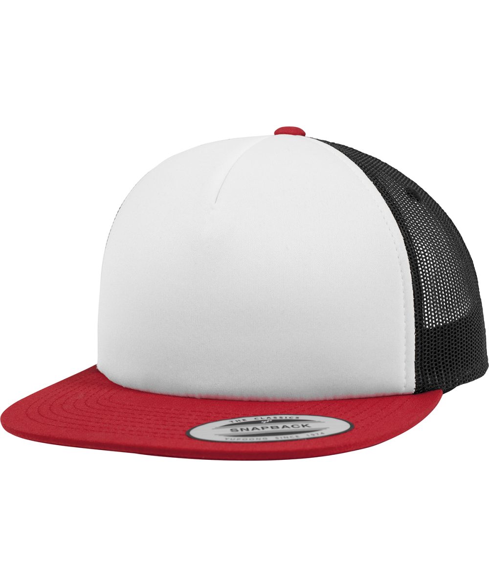 Red/White/Black Foam trucker with white front (6005FW)