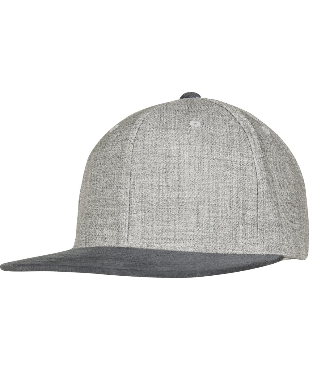 Grey/Grey Melange velour snapback (6089VM)