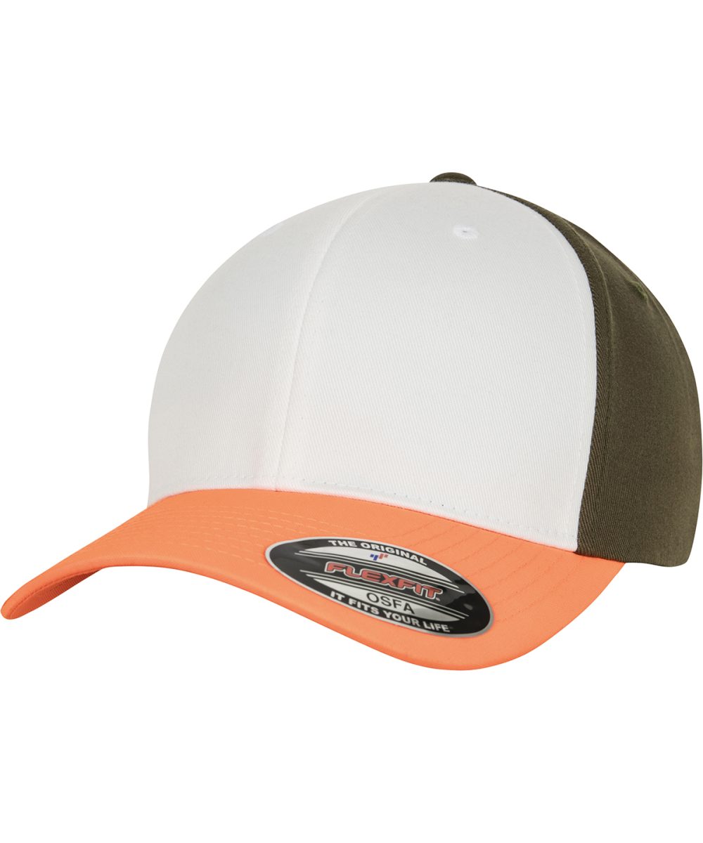 Neon Orange/White/Olive 3-tone Flexfit (6277TT)