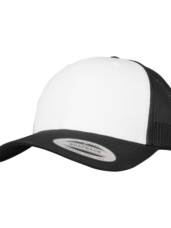 Black/White/Black Retro trucker coloured front (6606CF)