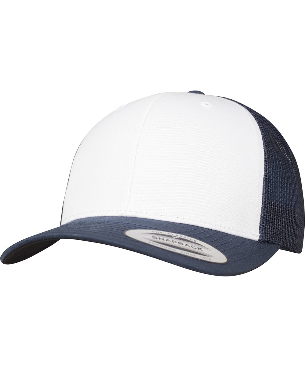 Navy/White/Navy Retro trucker coloured front (6606CF)