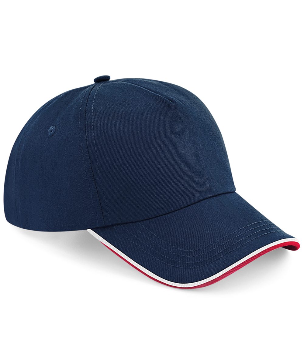 French Navy/Classic Red/White Authentic 5-panel cap - piped peak