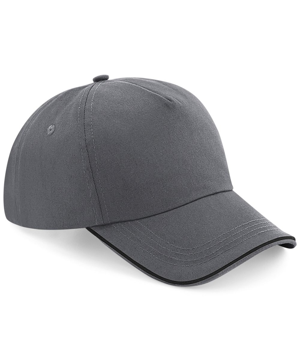 Graphite Grey/Black Authentic 5-panel cap - piped peak