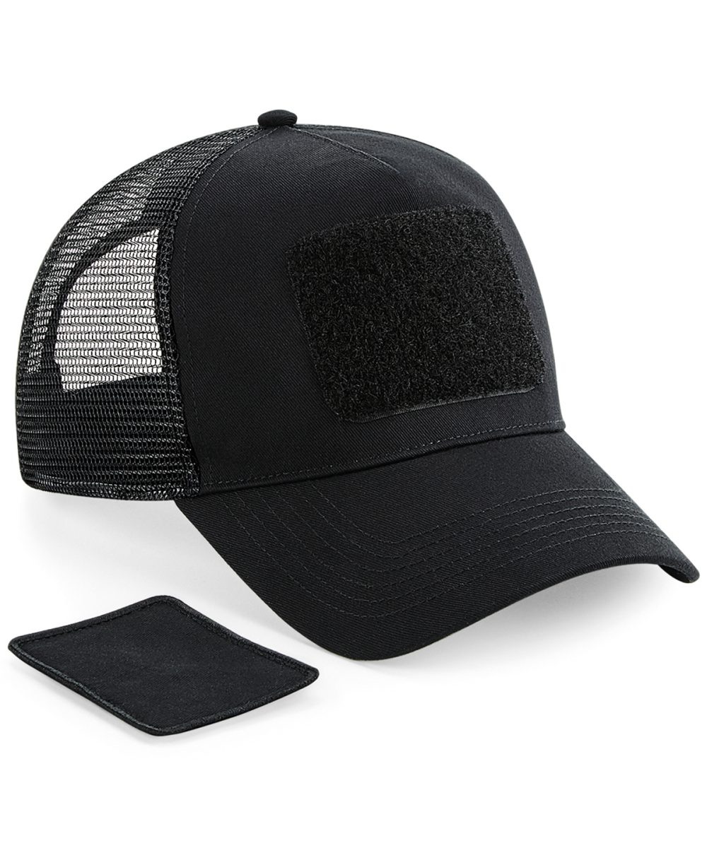 Black Patch snapback trucker