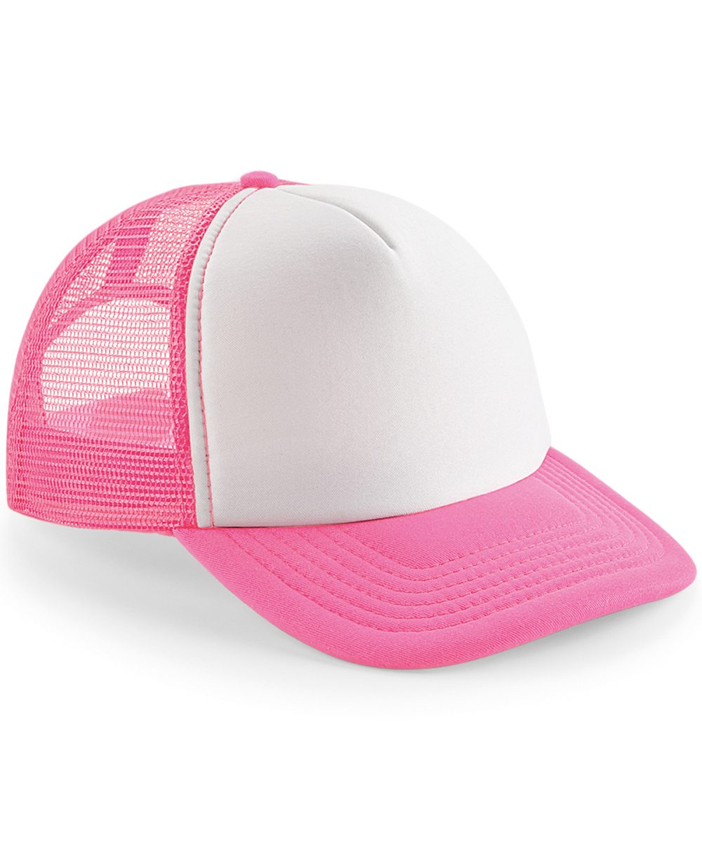 Fluorescent Pink/White Vintage snapback trucker