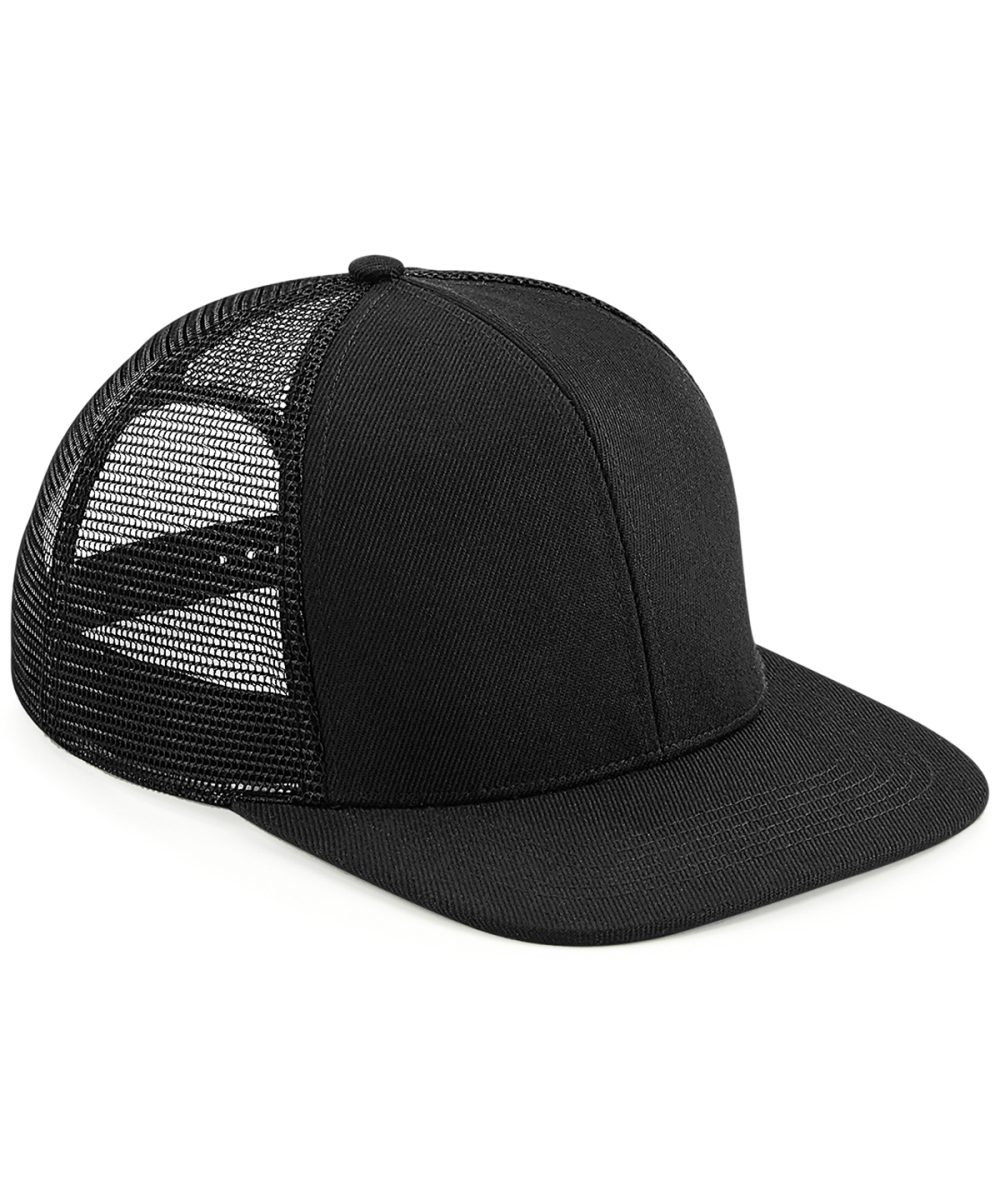 Black/Black Original flat peak 6-panel trucker