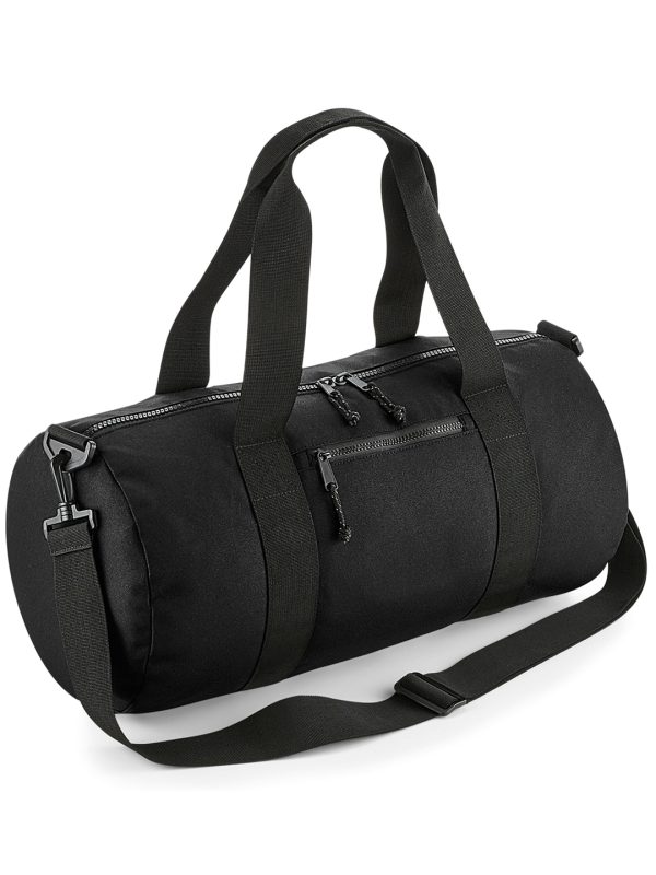 Black Recycled barrel bag