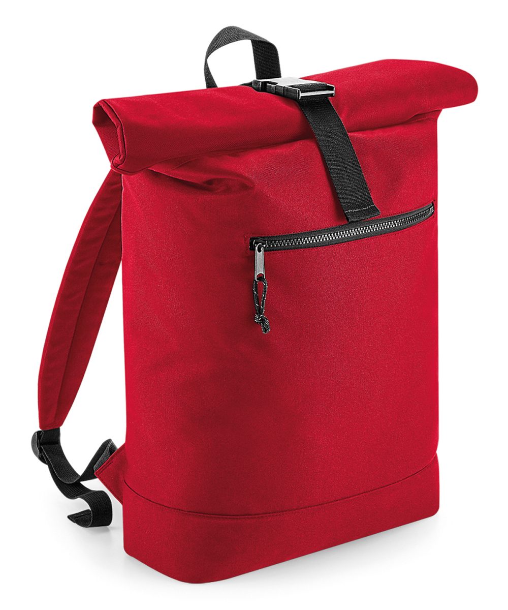 Classic Red Recycled rolled-top backpack