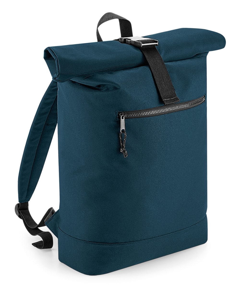 Petrol Recycled rolled-top backpack