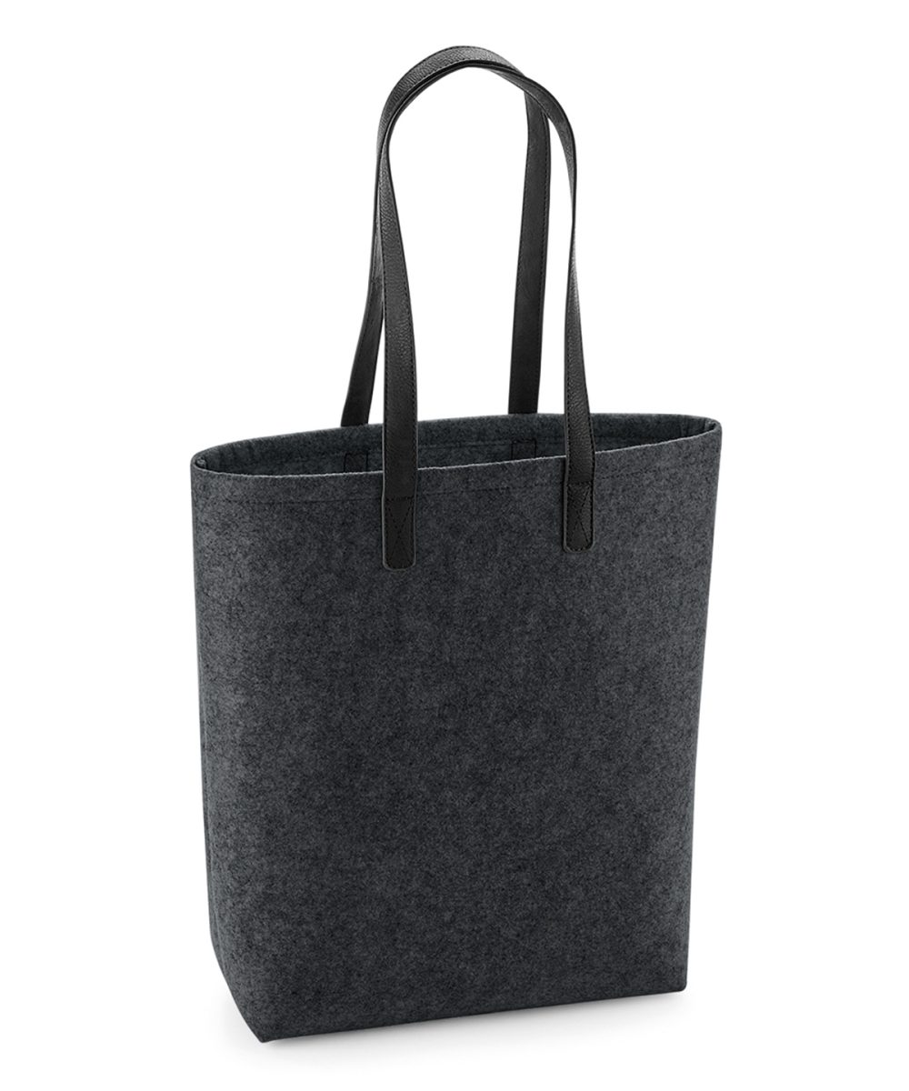 Charcoal Melange/Black Premium felt tote