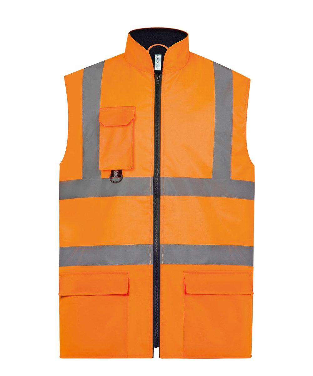 Orange Hi-vis padded bodywarmer (HV005)