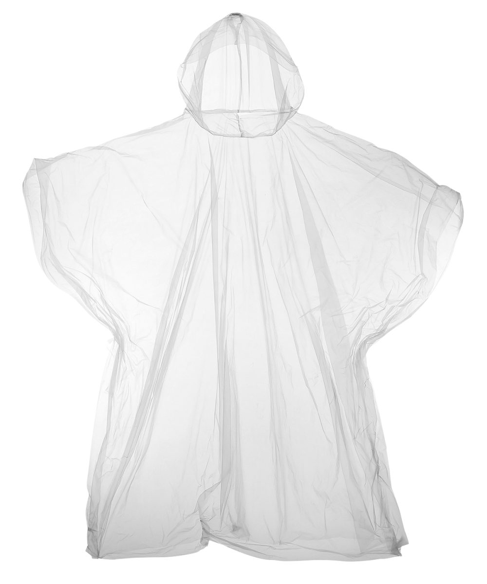 Clear Kids emergency hooded plastic poncho