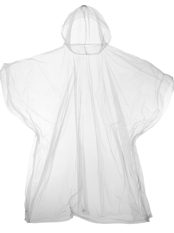 Clear Kids emergency hooded plastic poncho