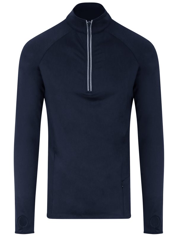 French Navy Cool Flex long half-zip top