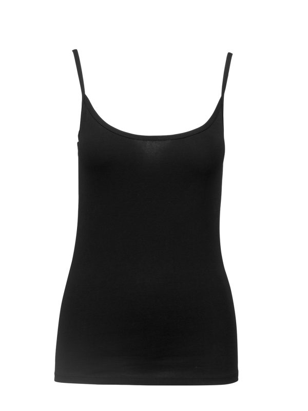 Black Ladies' strappy tank top