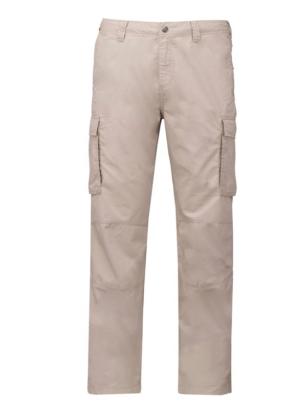 Beige Men's lightweight multipocket trousers