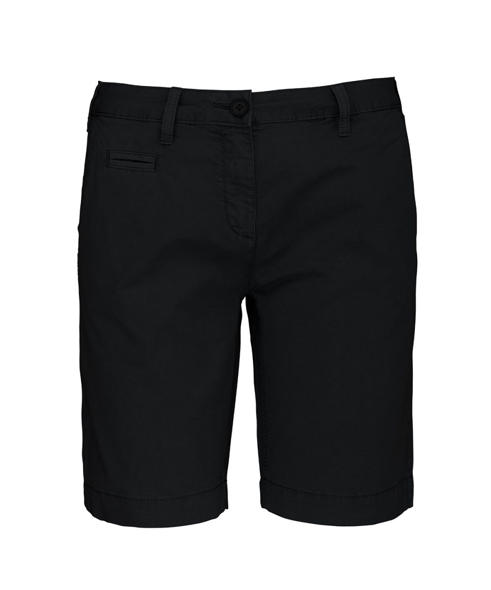 Washed Charcoal Ladies' washed effect Bermuda shorts