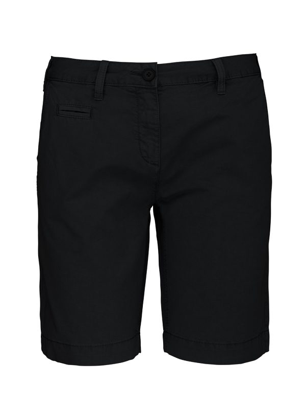 Washed Charcoal Ladies' washed effect Bermuda shorts