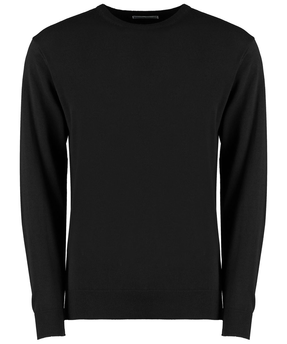 Black Regular fit Arundel crew neck sweater