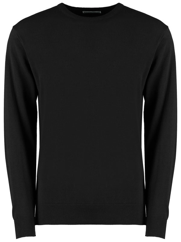 Black Regular fit Arundel crew neck sweater