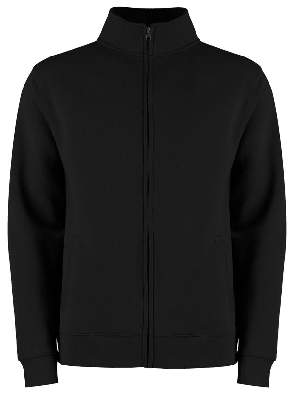 Black Regular fit zipped sweatshirt