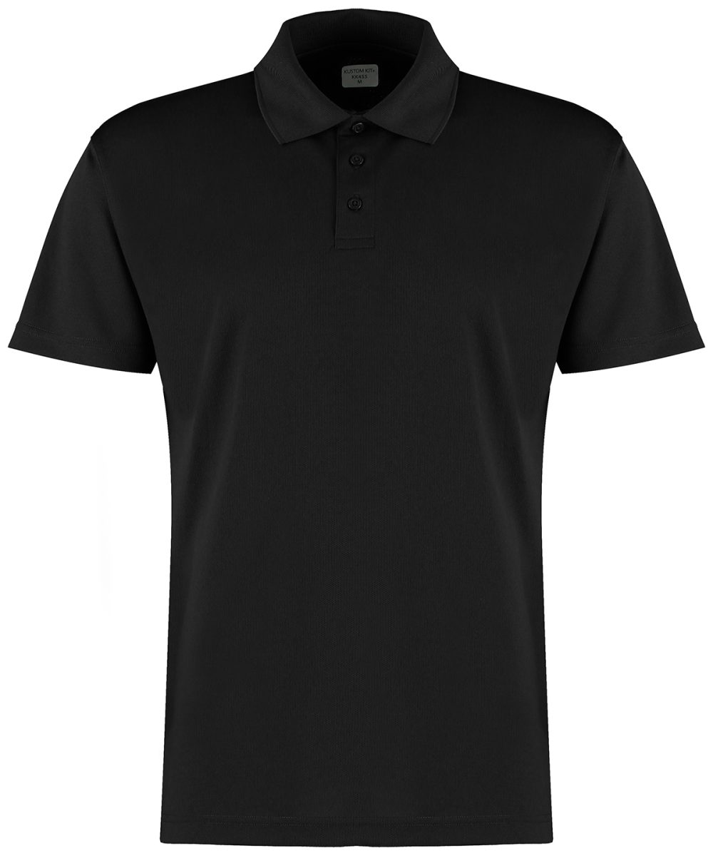 Black Regular fit Cooltex® plus micro mesh polo